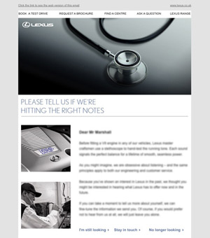 Lexus Microsites & Emails